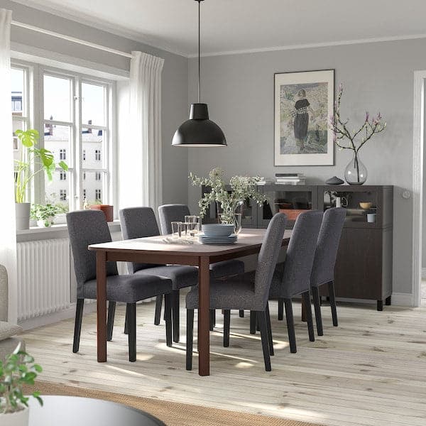 STRANDTORP / BERGMUND Table and 6 chairs , 150/205/260 cm - best price from Maltashopper.com 89441057