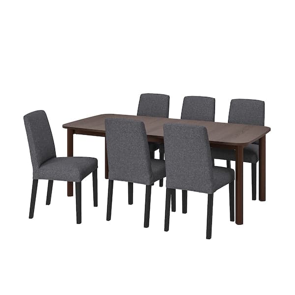 STRANDTORP / BERGMUND Table and 6 chairs , 150/205/260 cm - best price from Maltashopper.com 89441057