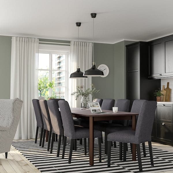 Ikea STRANDTORP / BERGMUND Table and 8 chairs ,