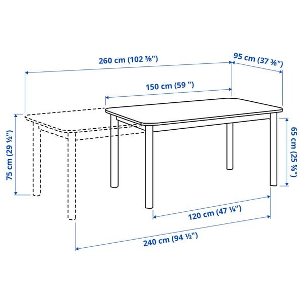 STRANDTORP / BERGMUND Table and 8 chairs