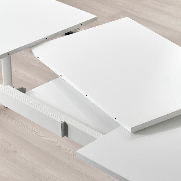 STRANDTORP / TOBIAS - Table and 4 chairs, white/transparent, 150/205/260x95 cm - best price from Maltashopper.com 39388670