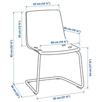 STRANDTORP / TOBIAS - Table and 4 chairs, brown/transparent, 150/205/260x95 cm - best price from Maltashopper.com 79388649
