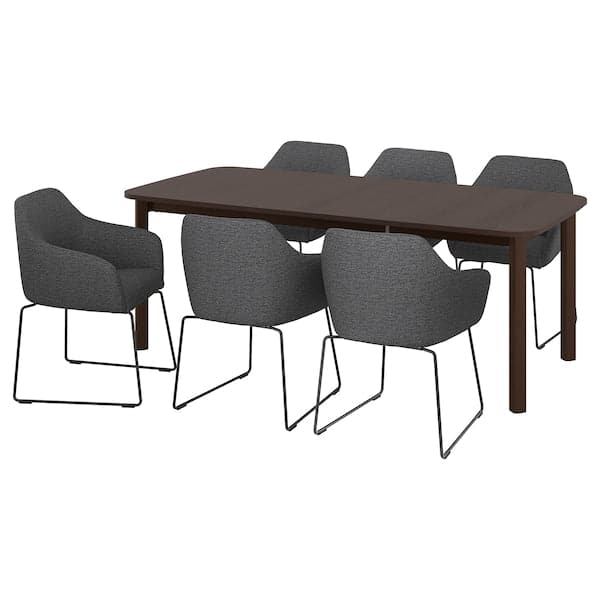 STRANDTORP / TOSSBERG Table and 6 chairs , 150/205/260 cm - best price from Maltashopper.com 99441028