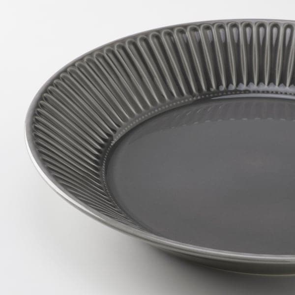STRIMMIG - Serving Plate, earthenware grey , - best price from Maltashopper.com 00437884