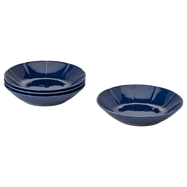 STRIMMIG - Deep plate, stoneware blue, 23 cm - best price from Maltashopper.com 70505681