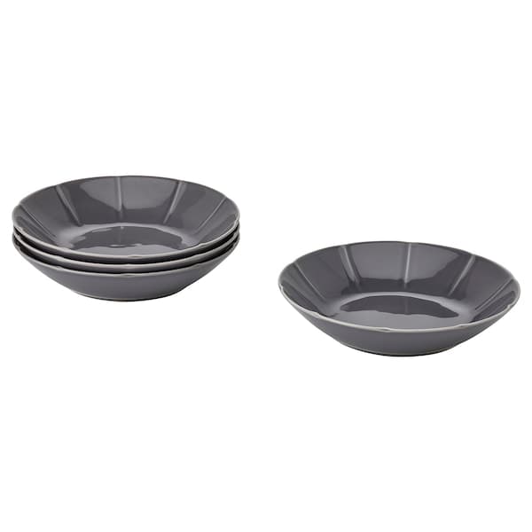 STRIMMIG - Deep plate, stoneware grey, 23 cm - best price from Maltashopper.com 30505640