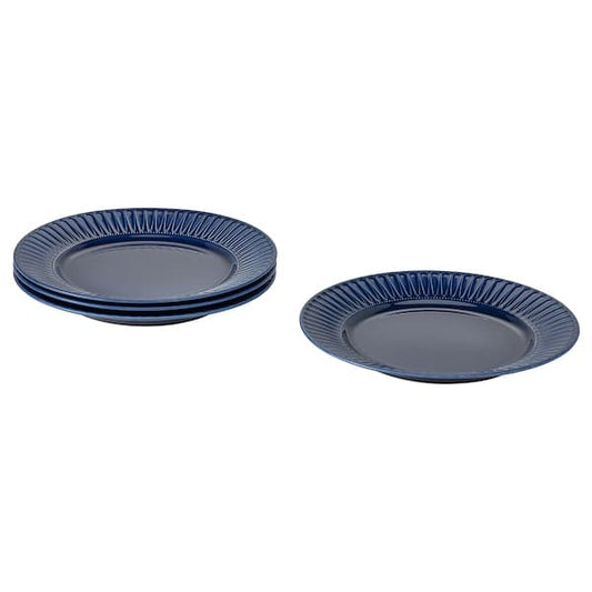 Ikea STRIMMIG - Plate, stoneware blue, 27 cm