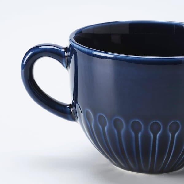 STRIMMIG - Mug, stoneware blue, 36 cl - best price from Maltashopper.com 50426388