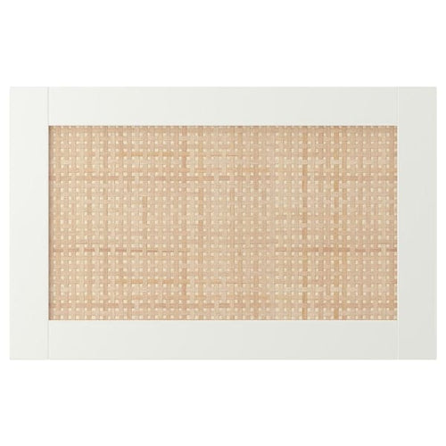 STUDSVIKEN - Door/drawer front, white/woven poplar, 60x38 cm
