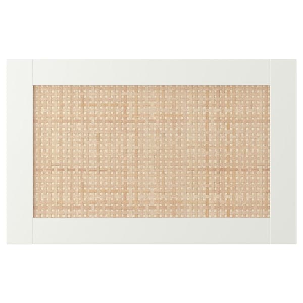 STUDSVIKEN - Door/drawer front, white/woven poplar, 60x38 cm