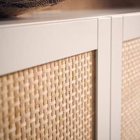 STUDSVIKEN - Door/drawer front, white/woven poplar, 60x38 cm - best price from Maltashopper.com 60472884