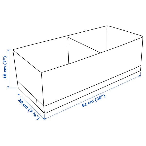 STUK - Box with compartments, white, 20x51x18 cm - best price from Maltashopper.com 80474434
