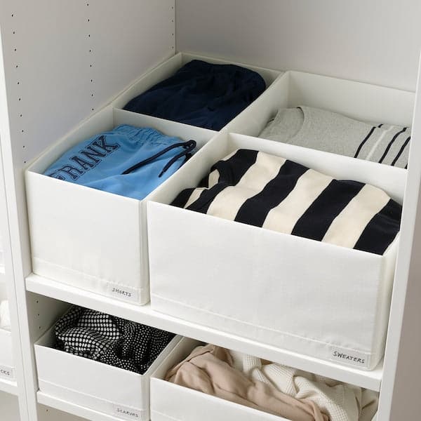 STUK - Box with compartments, white, 20x51x18 cm - best price from Maltashopper.com 80474434