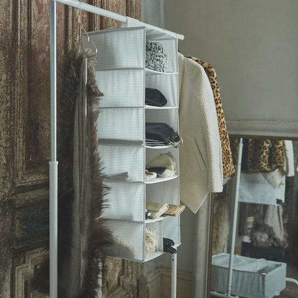STUK - Storage with 7 compartments, white/grey, 30x30x90 cm - best price from Maltashopper.com 70370856