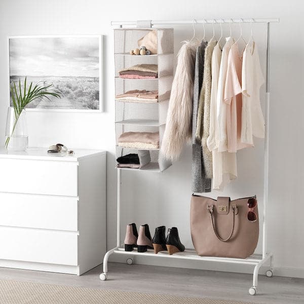Ikea STUK - Storage with 7 compartments, white/grey, 30x30x90 cm
