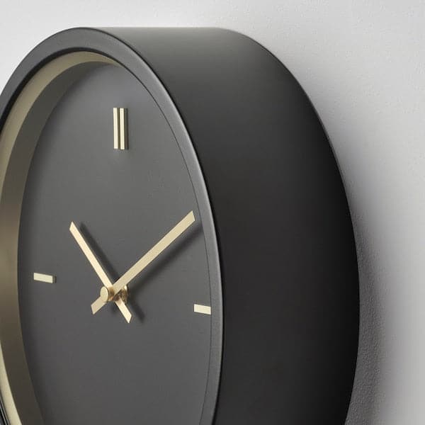 STURSK - Wall clock, low-voltage/black, 26 cm - best price from Maltashopper.com 00540862