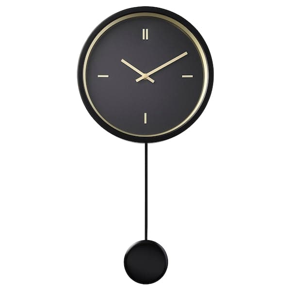 STURSK - Wall clock, low-voltage/black, 26 cm - best price from Maltashopper.com 00540862