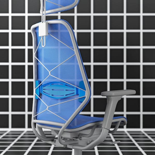 STYRSPEL - Gaming chair, blue / light grey - best price from Maltashopper.com 10506693