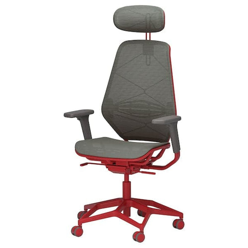 STYRSPEL - Gaming chair, gray / red