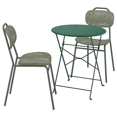 SUNDSÖ / ENSHOLM - Garden table + 2 chairs, green/green,65 cm - best price from Maltashopper.com 39544736