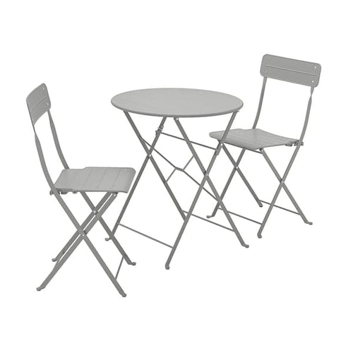 SUNDSÖ - Table+2 chairs, outdoor, grey/grey