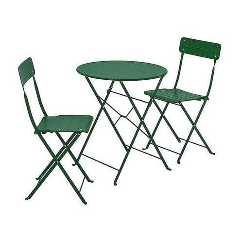 SUNDSÖ - Table+2 chairs, outdoor, green/green