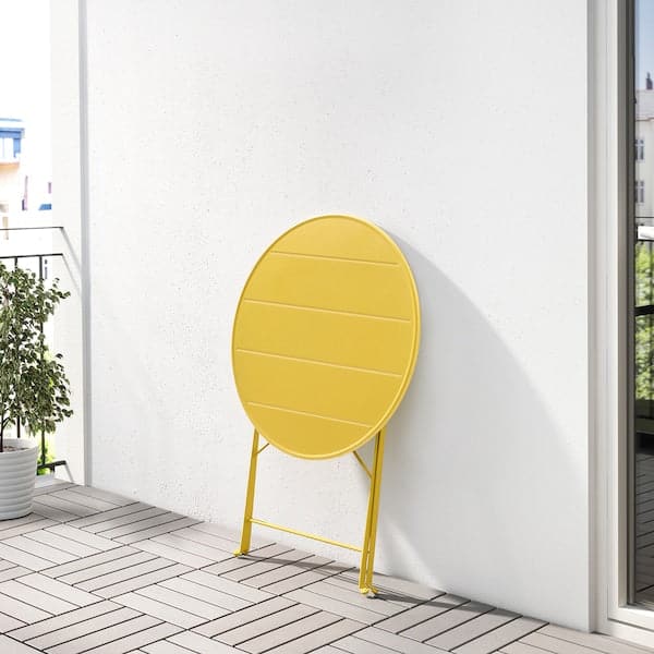 SUNDSÖ - Garden table, yellow, 65 cm - best price from Maltashopper.com 30528934