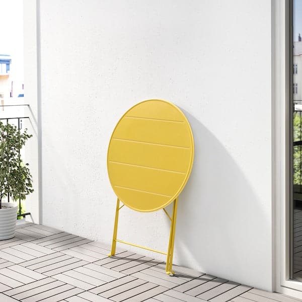 SUNDSÖ - Garden table, yellow, 65 cm - best price from Maltashopper.com 30528934