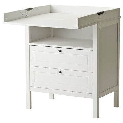 SUNDVIK - Changing table/chest of drawers, white - best price from Maltashopper.com 00497340