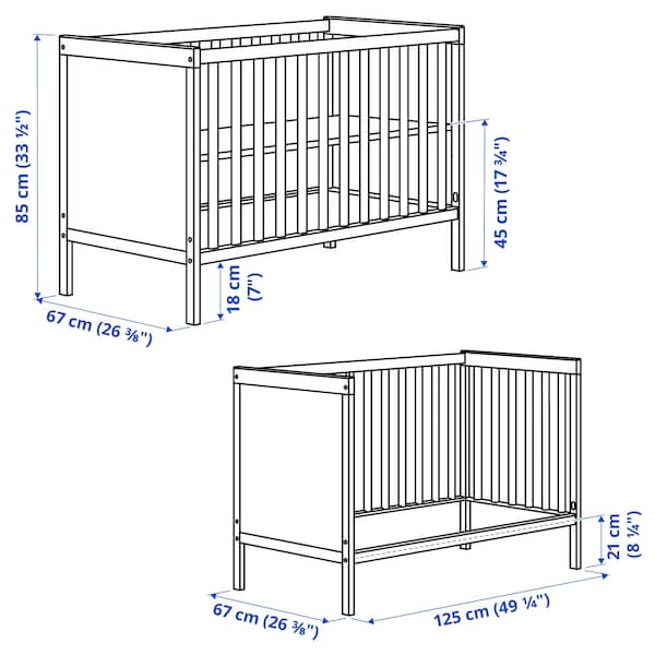 SUNDVIK Cot white 60x120 cm Best Price at Maltashopper