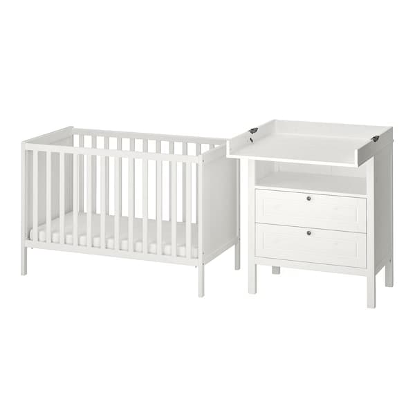 SUNDVIK - Set of 2 baby furniture, white, , 60x120 cm