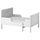 SUNDVIK - Ext bed frame with slatted bed base, grey, 80x200 cm