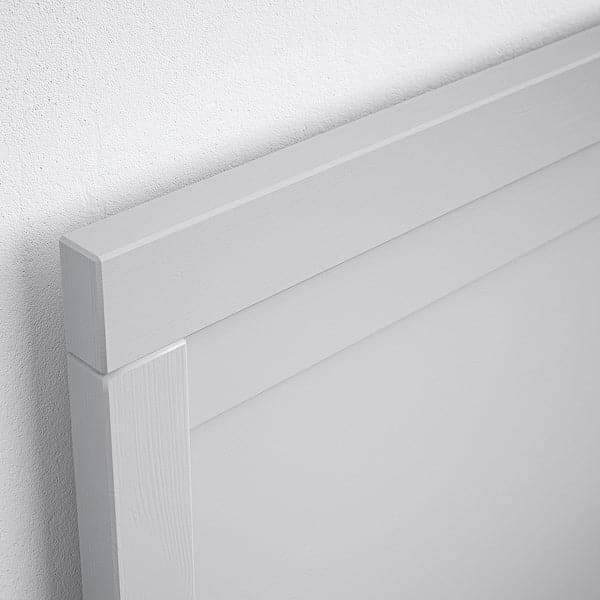 SUNDVIK - Ext bed frame with slatted bed base, grey, 80x200 cm - best price from Maltashopper.com 49421508