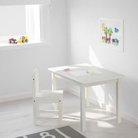 SUNDVIK - Children's table, white, 76x50 cm - best price from Maltashopper.com 10201673