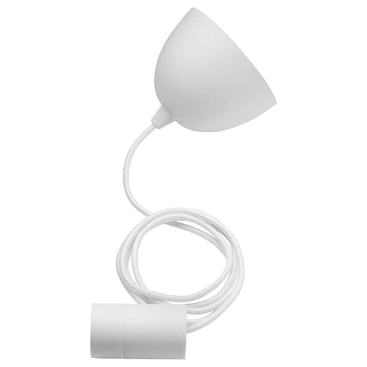 SUNNEBY - Cord set, white textile, 1.8 m - best price from Maltashopper.com 20420175