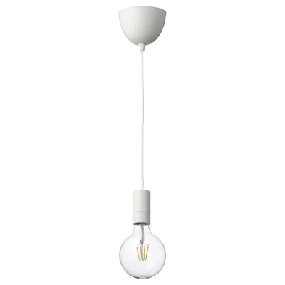 SUNNEBY / LUNNOM - Pendant lamp with bulb, white/light intensity adjustable globe , - best price from Maltashopper.com 79494452