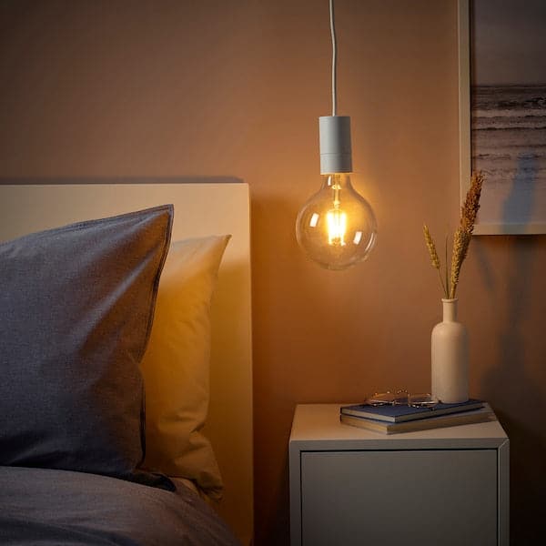 SUNNEBY / LUNNOM - Pendant lamp with bulb, white/light intensity adjustable globe , - best price from Maltashopper.com 79494452