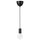 SUNNEBY / LUNNOM - Pendant lamp with light bulb, black globe/clear