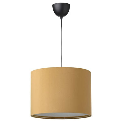MOLNSKIKT / SUNNEBY - Pendant lamp, black/dark yellow velvet, 42 cm - best price from Maltashopper.com 49496240