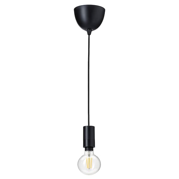 SUNNEBY / TRÅDFRI - Pendant lamp with bulb, black/smart white , - best price from Maltashopper.com 89517014