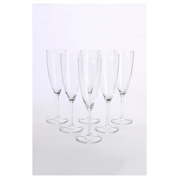 SVALKA - Champagne glass, clear glass, 21 cl