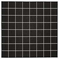 SVALLERUP - Rug flatwoven, in/outdoor, black/white, 200x200 cm - best price from Maltashopper.com 50435217