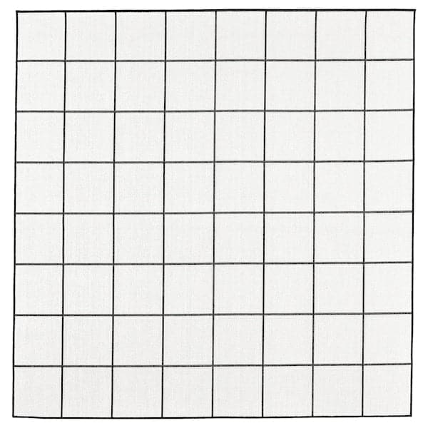 SVALLERUP - Rug flatwoven, in/outdoor, black/white, 200x200 cm - best price from Maltashopper.com 50435217