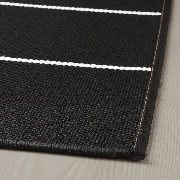 SVALLERUP - Rug flatwoven, in/outdoor, black/white, 200x200 cm - best price from Maltashopper.com 50435217