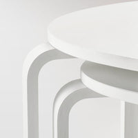 SVALSTA Set of 2 coffee tables - white biting , - best price from Maltashopper.com 70280686