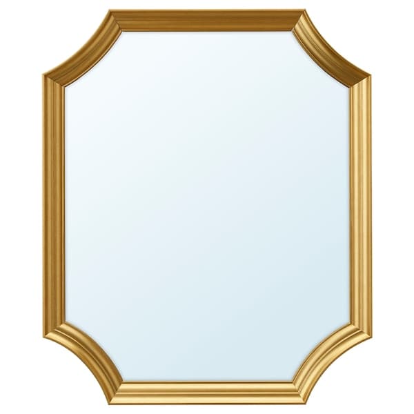 SVANSELE - Mirror, gold-colour, 53x63 cm