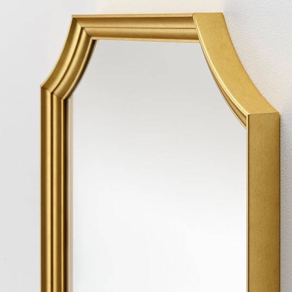 SVANSELE - Mirror, gold-colour, 53x63 cm - best price from Maltashopper.com 10471274