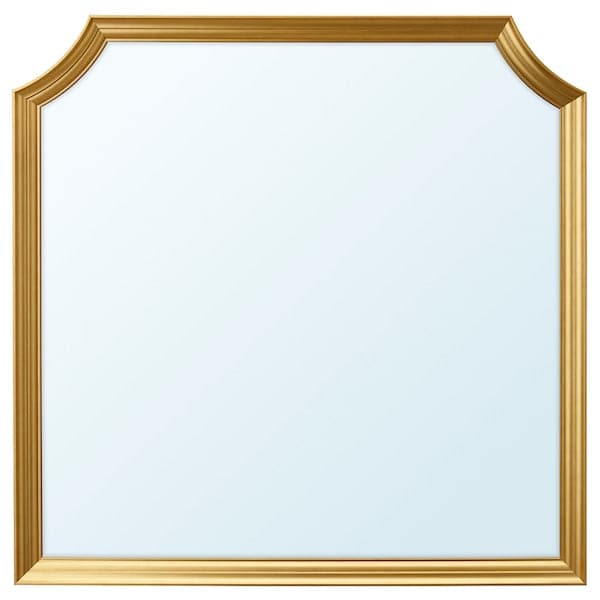 SVANSELE - Mirror, gold-colour, 78x78 cm