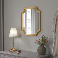 SVANSELE - Mirror, gold-colour, 53x63 cm - best price from Maltashopper.com 10471274