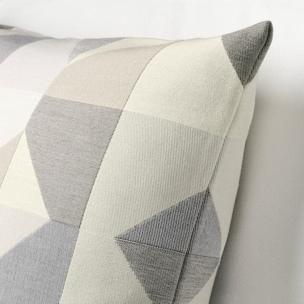 SVARTHÖ - Cushion cover, grey/beige, 50x50 cm - best price from Maltashopper.com 10472061